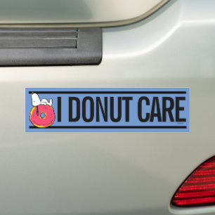 Autocollant De Voiture cacahuètes   Snoopy Donut rose