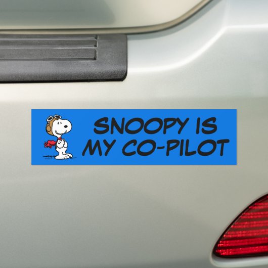 Autocollant De Voiture cacahuètes | Snoopy L'As Volant (En voiture)