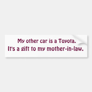 Autocollant De Voiture Cadeau de belle-mère de Toyota
