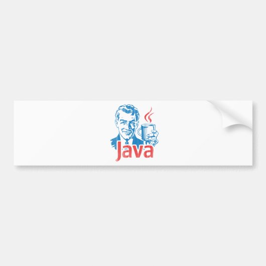 Autocollant De Voiture Cadeau de programmeur de Java (Devant)