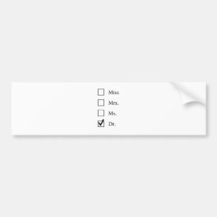 Autocollant De Voiture Cadeaux de PhD pour des femmes