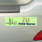 Autocollant De Voiture Cadeaux-QRS segment d'infirmière de PICU et (En voiture)