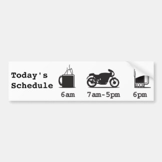 Autocollant De Voiture Café, 2wheels, et bière - programme d'aujourd'hui