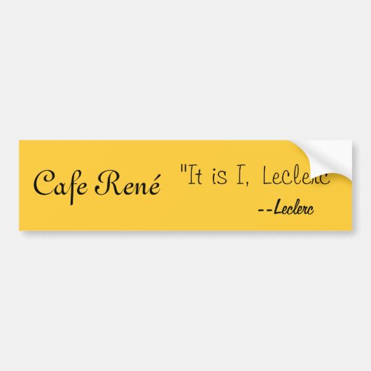 Autocollant De Voiture Café René (Devant)