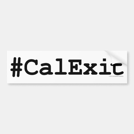 Autocollant De Voiture CalExit (Devant)