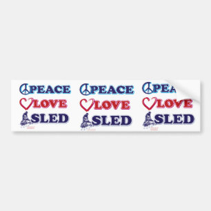 Autocollant De Voiture Calme-Love-Sled-on-Dark
