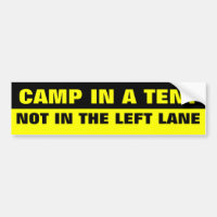 CAMP DANS UNE TENTE, PAS DANS LA GAUCHE