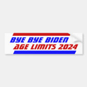 Autocollant De Voiture Campagne 2024 LIMITES D'ÂGE BYE BYE BIDEN (Devant)