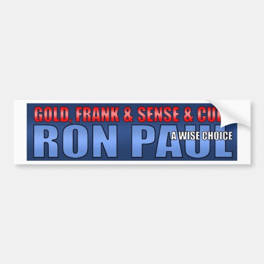 Autocollant De Voiture Campagne présidentielle de Ron Paul 2012 (Devant)