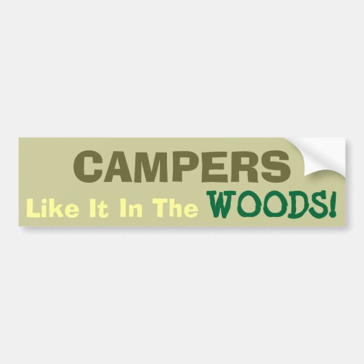 Autocollant De Voiture Camping Fun ! (Devant)