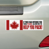 Autocollant De Voiture CANADA Si Ce Drapeau Vous Offense (En voiture)