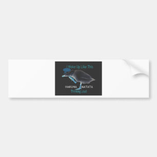 Autocollant De Voiture Canard avec moi se réveille comme ça & Hakuna Mata
