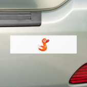 Autocollant De Voiture Canard baby shower orange (En voiture)