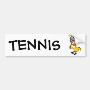 Autocollant De Voiture Canard drôle de BR jouant au tennis