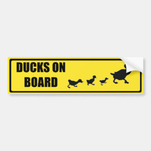 AUTOCOLLANT DE VOITURE CANARDS