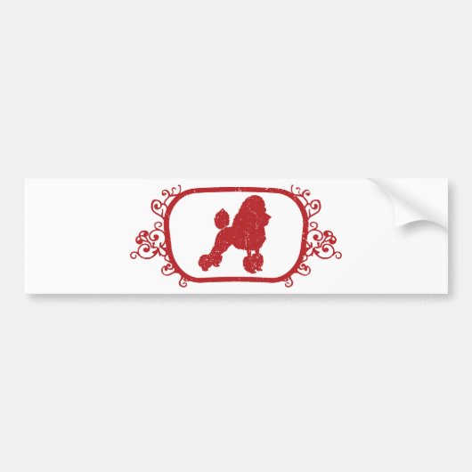 Autocollant De Voiture Caniche (Devant)
