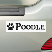 Autocollant De Voiture Caniche (style de pirate avec le pawprint) (En voiture)