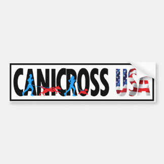 Autocollant De Voiture Canicross USA Bumper Sticker