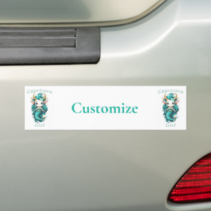 Autocollant De Voiture Capricorn Girl Mermaid Thunder_Cove