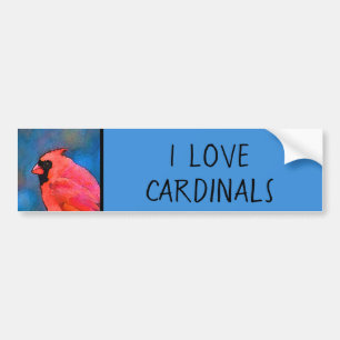 Autocollant De Voiture Cardinals on the Fence Painting - Art original