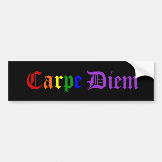 Autocollant De Voiture Carpe Diem - fierté (Devant)