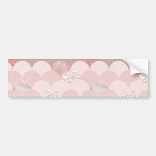 Autocollant De Voiture Carreaux or rose et rose