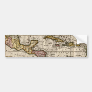 Autocollant De Voiture Carte 1790 des Antilles par Dilly et Robinson
