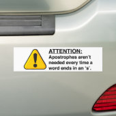 Autocollant De Voiture Carte appropriée d'utilisation d'apostrophe (En voiture)