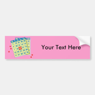 Autocollant De Voiture Carte de bingo-test - jeu à gagner - charmes de