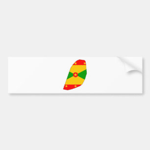 Autocollant De Voiture Carte de drapeau de Greneda normale