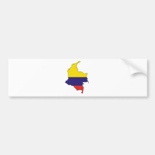 Autocollant De Voiture Carte de drapeau de la Colombie normale