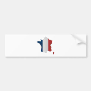 Autocollant De Voiture Carte de drapeau de la France