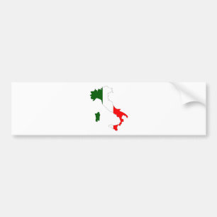 Autocollant De Voiture Carte de drapeau de l'Italie normale