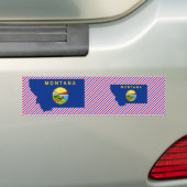 Autocollant De Voiture Carte de drapeau du Montana (En voiture)