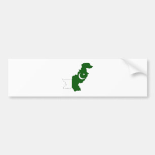 Autocollant De Voiture Carte de drapeau du Pakistan normale