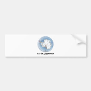 Autocollant De Voiture Carte de l'Antarctique (géographie)
