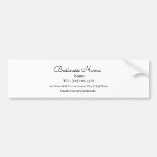 Autocollant De Voiture Carte de visite SIMPLE PERSONNALISÉ