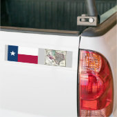Autocollant De Voiture Carte du Texas et drapeau d'état (Sur camion)