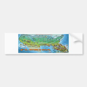 Autocollant De Voiture Carte Florida USA