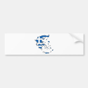 Autocollant De Voiture Carte GR de drapeau de la Grèce