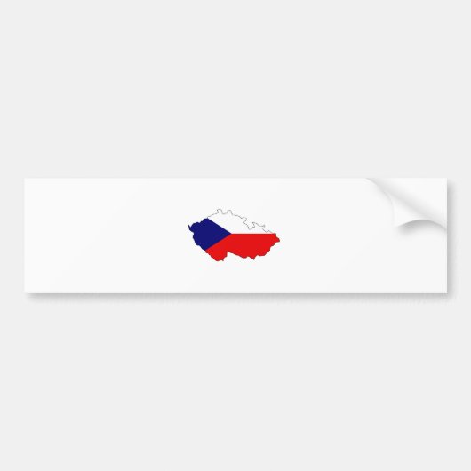 Autocollant De Voiture Carte tchèque de drapeau normale (Devant)