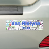 Autocollant De Voiture Carte Van Alstyne Texas (En voiture)