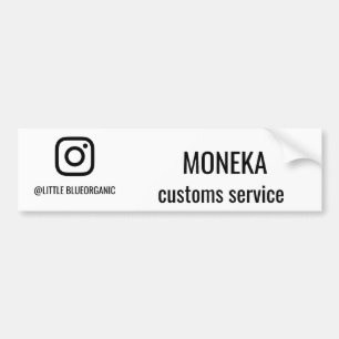 Autocollant De Voiture Cartes professionnelles Instagram Votre nom Inst