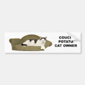 Autocollant De Voiture Cat couch Potato (Devant)