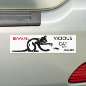 AUTOCOLLANT DE VOITURE CAT DE GARDE (En voiture)