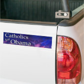 Autocollant De Voiture Catholiques pour Obama (Sur camion)