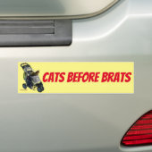 Autocollant De Voiture Cats Before Brats Bumper Sticker (En voiture)