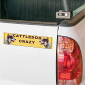 Autocollant De Voiture Cattle dog Crazy bumper sticker (Sur camion)