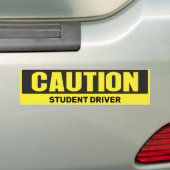 Autocollant De Voiture CAUTION Student Driver Bumper Sticker High-Vis (En voiture)