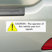 Autocollant De Voiture Cautionary_warning_--_Caution, PRÉCAUTION - l'op… (En voiture)